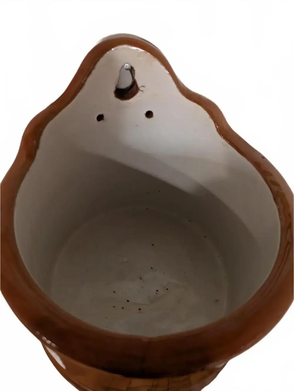 Antique Ceramic Wall-Mounted Salt Container